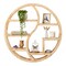 Vintiquewise Round Bamboo Wall Shelf with 3-Tier Wooden Display Sections Boho Circle Hanging Shelf for Living Room Bedroom Entryway & Home Decor – Decorative Circular Storage Rack for Small Plants Accents and Collectibles